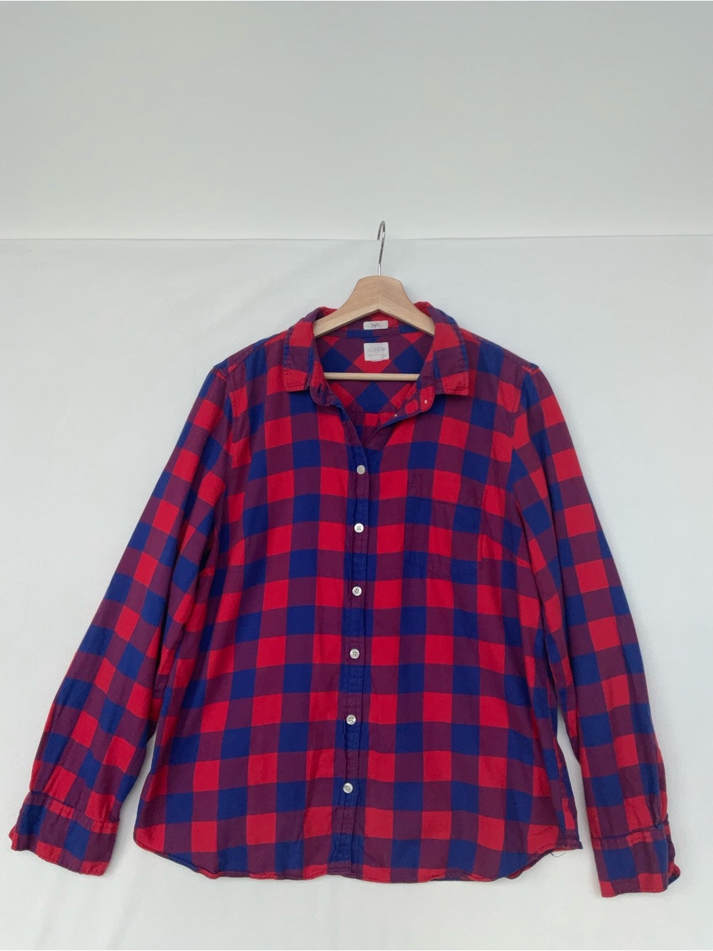 J. Crew Red and Blue Plaid Button-Down Shirt